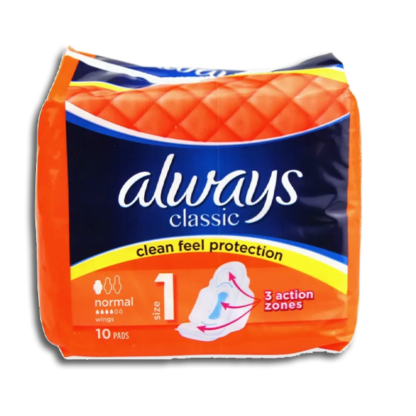ALWAYS PADS MAXI ORANGE NEW 9`S