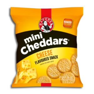 BAKERS MINI CHEDDARS CHEESE 6X33G