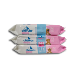 CHERUBS BABY WIPES PINK 3X64S