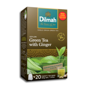 DILMAH GREEN TEA BAGS GINGER 20S