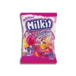 MILKIT LOLLIE POPS STRAWBERRY 48S