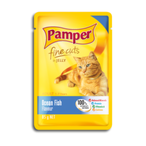 PAMPER POUCH CAT FOOD OCEAN FISH 85G