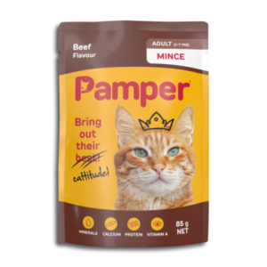 PAMPER WET C/FOOD BEEF MINCE 85G