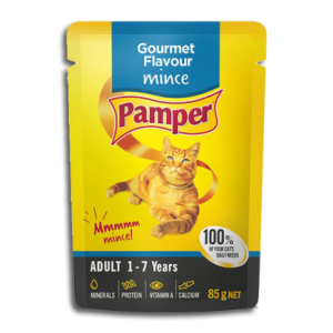 PAMPER WET C/FOOD GOURMET MINCE 85G