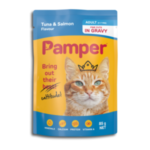 PAMPER WET C/FOOD TINA SALMON 85G