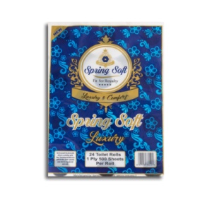 SPRING SOFT PURE WHITE T/ROLLS 24X500SHE